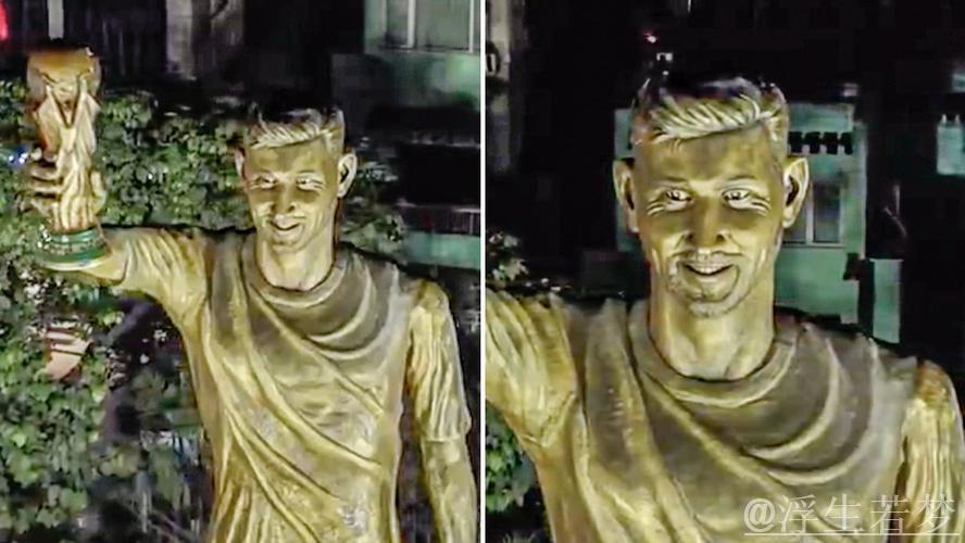 梅西印度行启程,加尔各答揭幕21米高捧杯雕像 梅西印度行启程,加尔各答揭幕21米高捧杯雕像